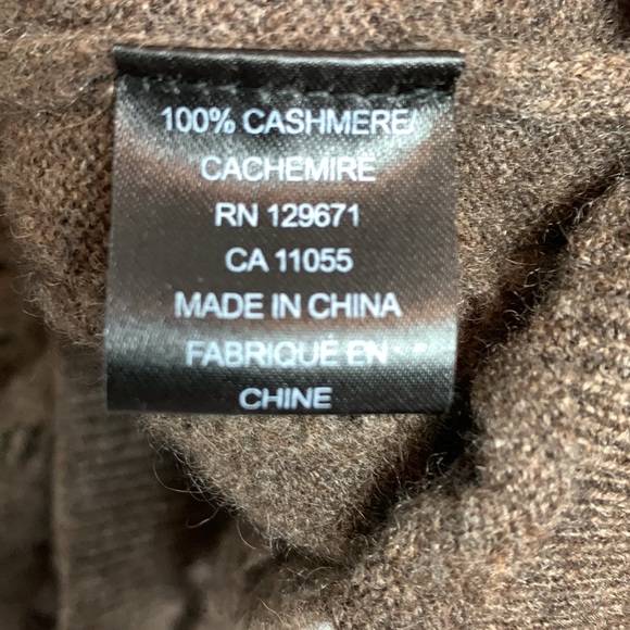 Skull Cashmere Brown Crew Neck Sweater Size Large - Picture 9 of 9